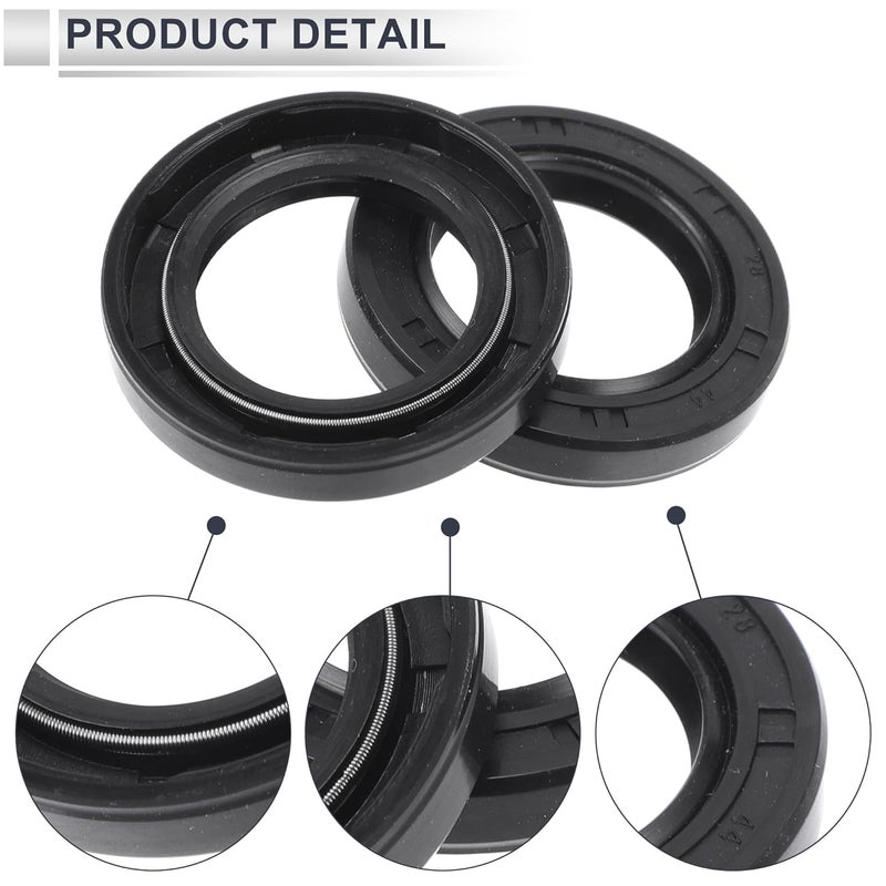 RATCHROLL Oil Seal TC Seal Ring Rotary Shaft Seal 28x44x7mm High Pressure Nitrile Rubber Black 5 Pcs - Image 5